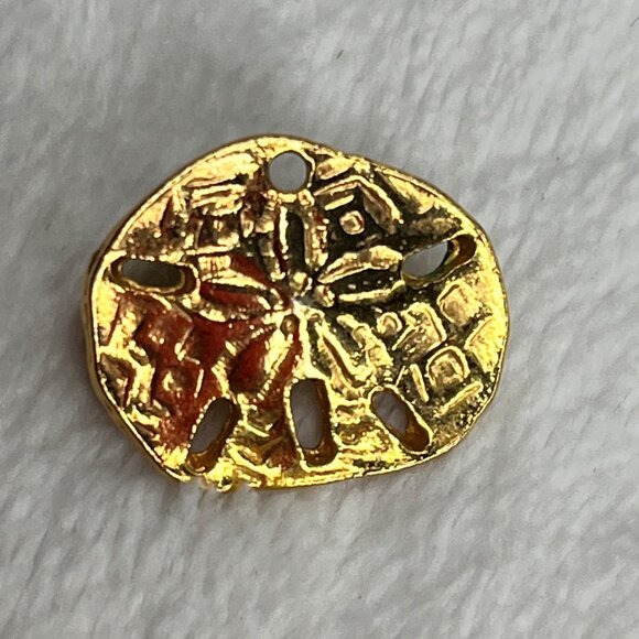 Gold-Tone Sand Dollar Earrings - Picture 2 of 5